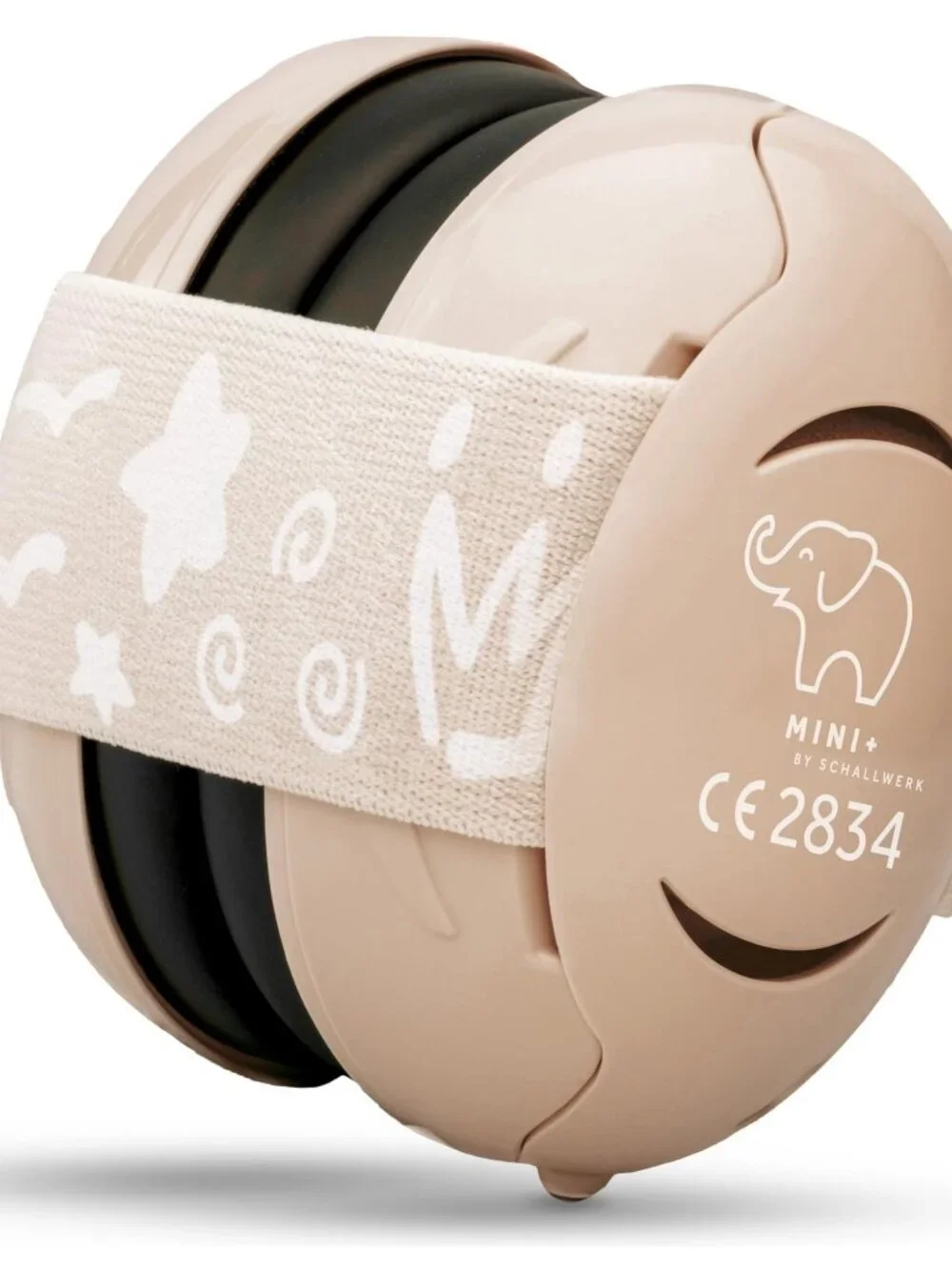 Mini+ Baby Ear Muffs Beige Adjustable Headband NRR 23 dB